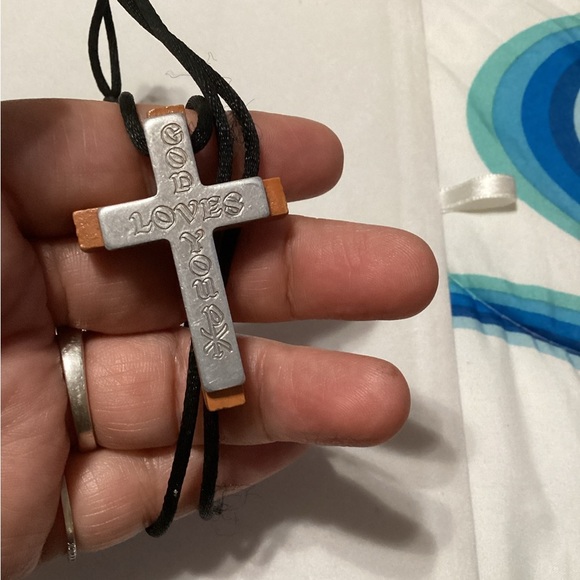 EUC set of two‎ cross necklaces with cords - #176 - Picture 2 of 13